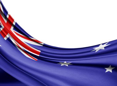 Avustralya bayrağı ile kopya alanı metin - 3d çizim için    