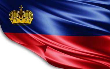 Lihtenştayn bayrağı ile kopya alanı metin - 3d çizim için    