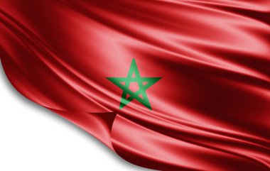 Fas bayrağı ile kopya alanı metin - 3d çizim için    