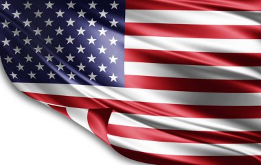 ABD bayrağı ile kopya alanı metin - 3d çizim için    