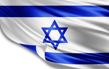 İsrail bayrağı ile kopya alanı metin - 3d çizim için    