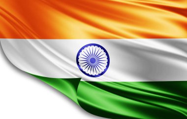 Hindistan bayrağı ile kopya alanı metin - 3d çizim için    