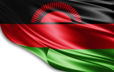 Malavi bayrağı ile kopya alanı metin - 3d çizim için    