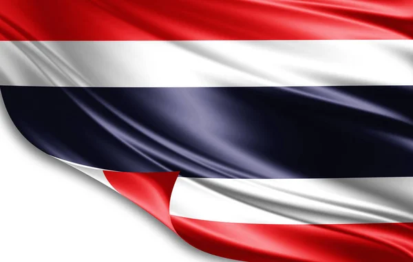 Vlag Van Thailand Met Kopie Ruimte Voor Tekst Illustratie — Stockfoto