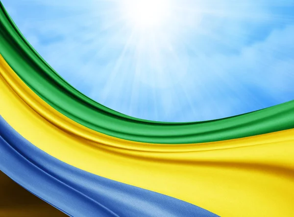 Vlajka Gabonu Kopie Prostor Pro Ilustraci Textu — Stock fotografie