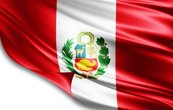 Flaga Peru Kopia Miejsce Twój Tekst Ilustracje — Zdjęcie stockowe