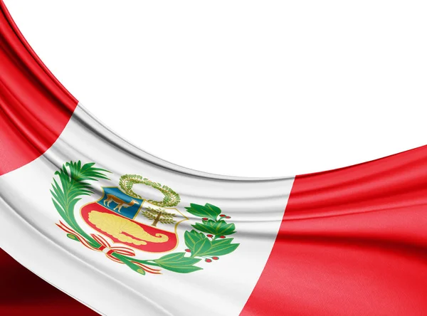 Bandera Perú Con Espacio Copia Para Texto Ilustración —  Fotos de Stock