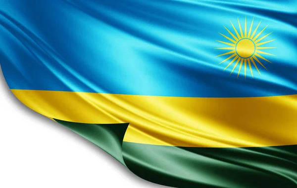 Rwandas Flagg Med Plass Til Tekst Illustrasjon – stockfoto