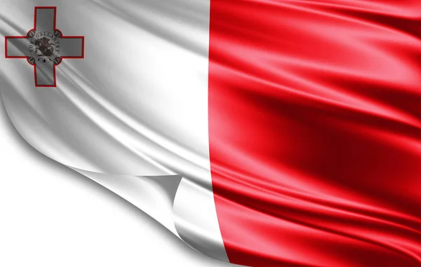 Bandera Malta Con Espacio Copia Para Texto Ilustración —  Fotos de Stock