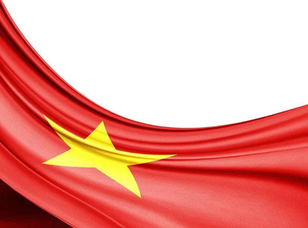 Bandera Vietnam Seda Con Espacio Para Copiar Texto Imágenes Fondo — Foto de Stock