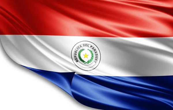 Bandera Paraguay Con Espacio Copia Para Texto Ilustración —  Fotos de Stock