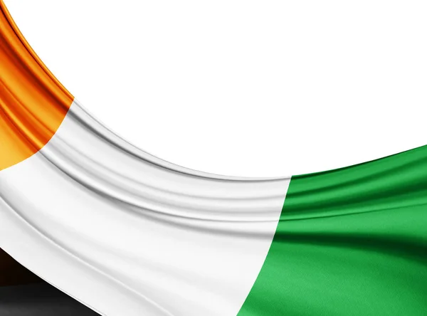 Bandera Costa Marfil Con Espacio Copia Para Texto Ilustración — Foto de Stock