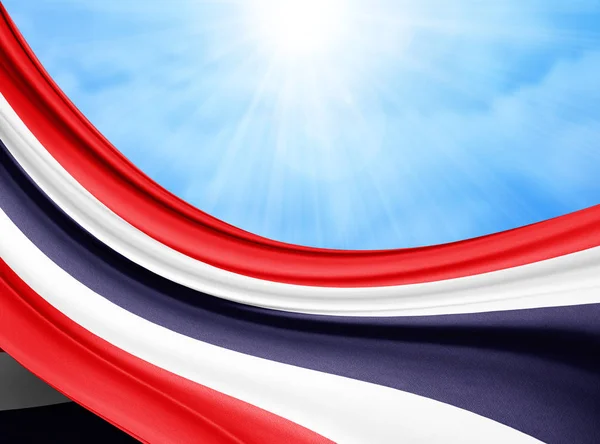 Flaga Tajlandii Kopia Miejsce Twój Tekst Ilustracje — Zdjęcie stockowe