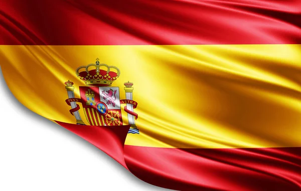 Bandeira Espanha Com Espaço Cópia Para Seu Texto Ilustração — Fotografia de Stock