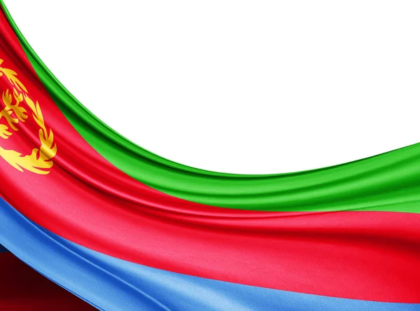 厄立特里亚国旗与复制空间为您的文本 — 图库照片