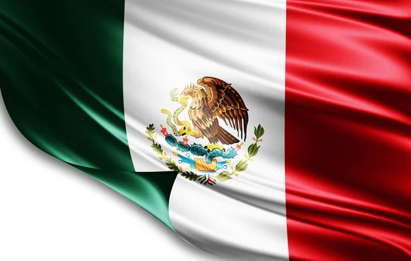 Bandera México Con Espacio Copia Para Texto Ilustración — Foto de Stock