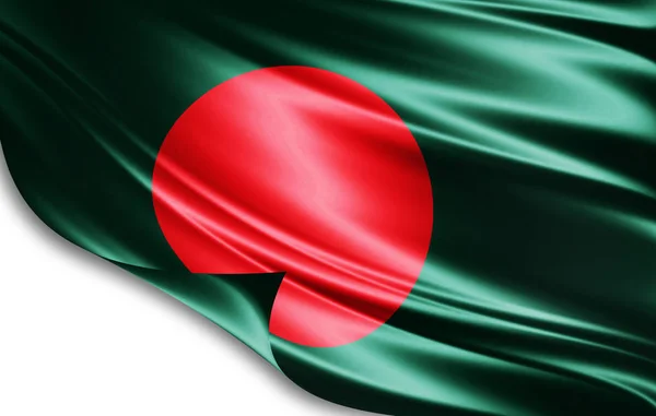 Bangladesh Bandeira Seda Com Espaço Cópia Para Seu Texto Imagens — Fotografia de Stock