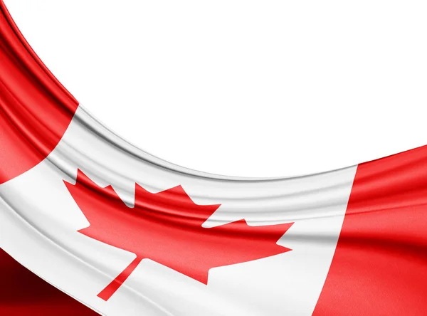 Bandera Seda Canadá Con Espacio Copia Para Texto Imágenes Fondo —  Fotos de Stock