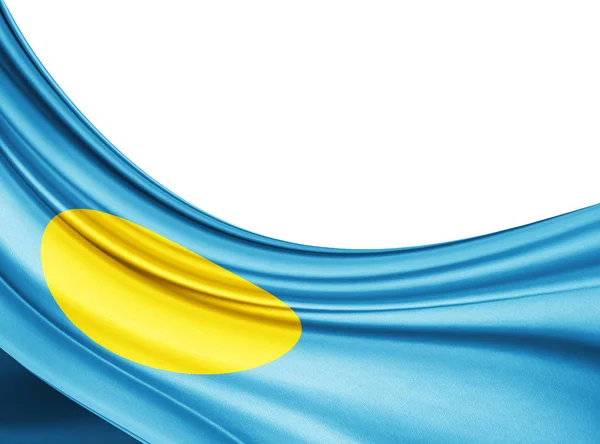 Vlag Van Palau Met Kopie Ruimte Voor Tekst Illustratie — Stockfoto