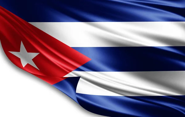 テキスト イラストのコピー スペースを持つキューバの旗 — ストック写真