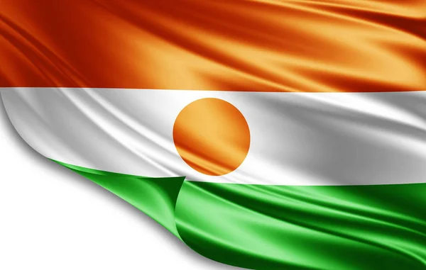 Flaggan Niger Med Kopia Utrymme För Din Text Illustration — Stockfoto