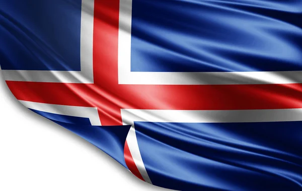 Másol Szöveg Illusztráció Hely Izland Zászlaja — Stock Fotó