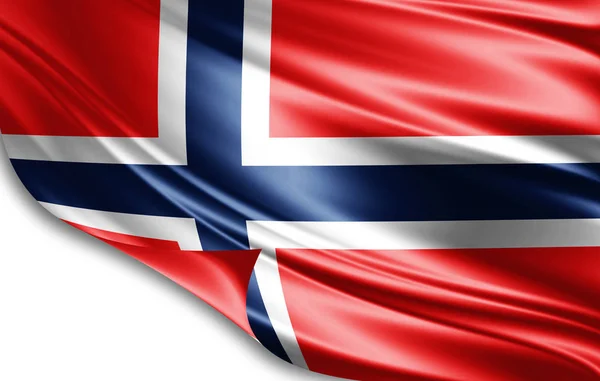 Прапор Норвегії Копією Простір Вашої Ілюстрації Тексту — стокове фото