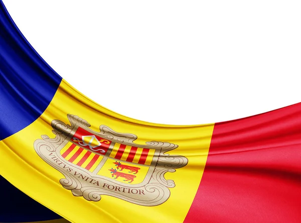 Bandera Andorra Con Espacio Para Copiar Texto Ilustración —  Fotos de Stock