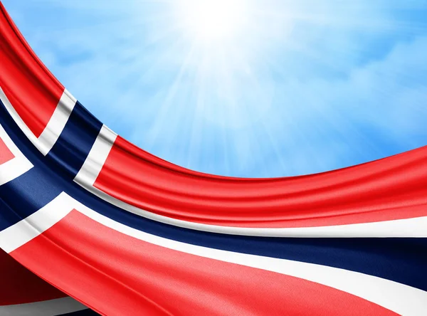 Drapeau Norvège Avec Espace Copie Pour Votre Texte Illustration — Photo