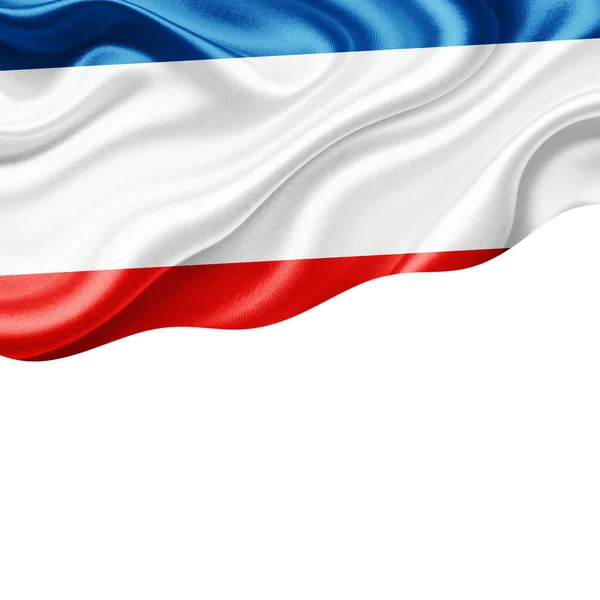 Autonoma Republiken Krim Flagga Silke Med Copyspace För Din Text — Stockfoto