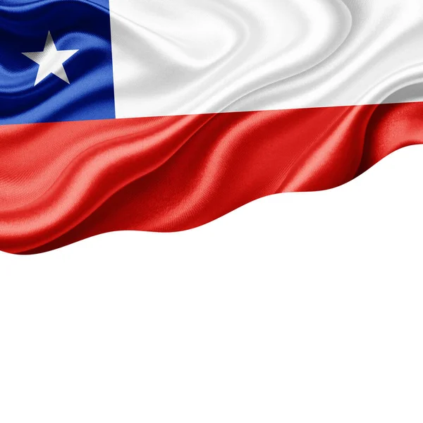 Chile Flagga Silke Med Copyspace För Din Text Eller Bilder — Stockfoto