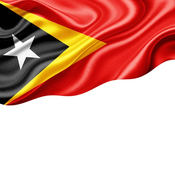 Timor Oriental Bandera Seda Con Copyspace Para Texto Imágenes Fondo —  Fotos de Stock