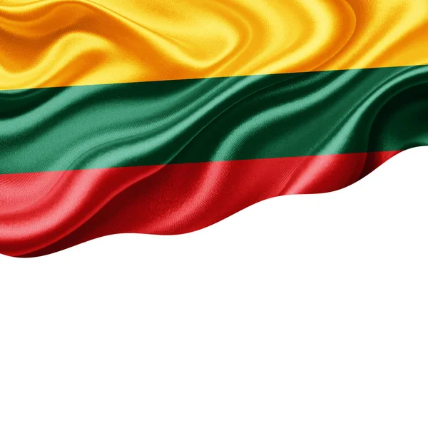 Litauische Flagge Aus Seide Mit Copyspace Für Ihren Text Oder — Stockfoto