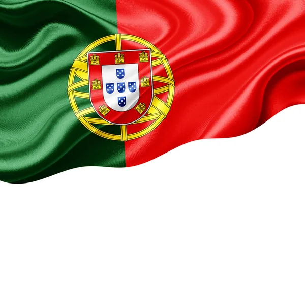 Portugal Flagga Silke Med Copyspace För Din Text Eller Bilder — Stockfoto