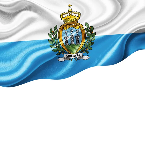 Σημαία Αγίου Μαρίνου Από Μετάξι Copyspace Για Κείμενο Τις Εικόνες — Φωτογραφία Αρχείου