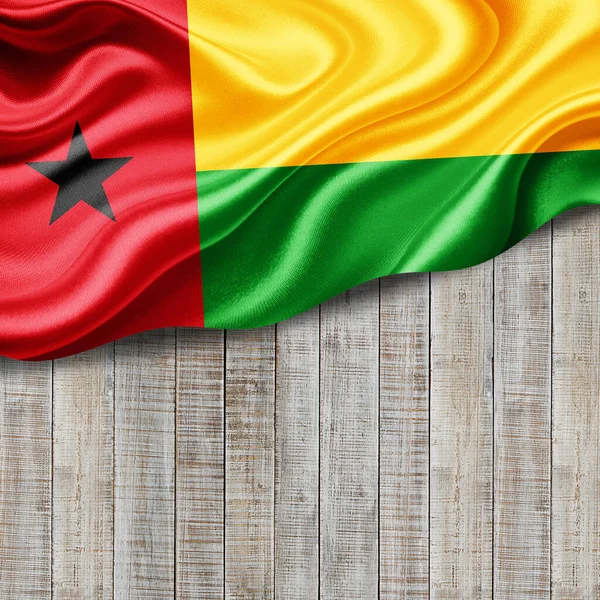 Guiné Bissau Bandeira Seda Com Copyspace Para Seu Texto Imagens — Fotografia de Stock