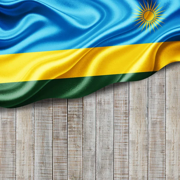 Ruandische Seidenfahne Mit Copyspace Für Ihren Text Oder Ihre Bilder — Stockfoto