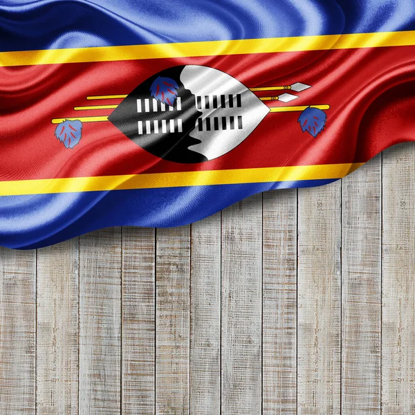 Drapeau Swaziland Soie Avec Copyspace Pour Vos Textes Images Fond — Photo