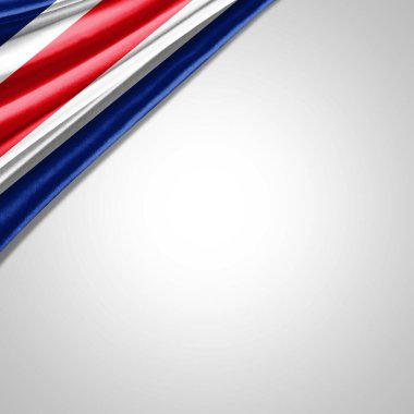 Metinleriniz, resimleriniz ve beyaz arkaplanınız için telif alanına sahip Kosta Rika bayrağı