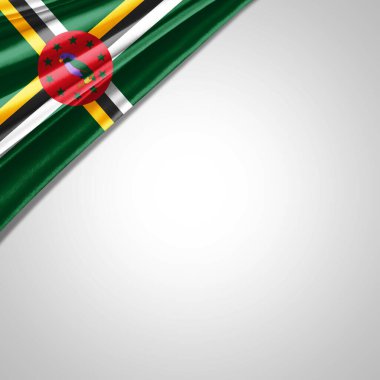 Metinleriniz ya da resimleriniz ve beyaz arkaplanınız için kopyalanmış ipek bayrağı