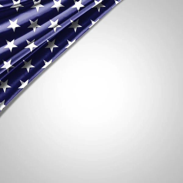 Usa Flag Silk Copyspace Your Text Images White Background — Stock Photo, Image