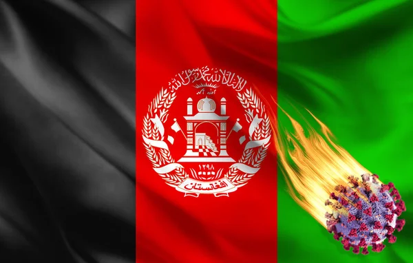 Realistic Flag Afghanistan Illustration — Stock Photo, Image