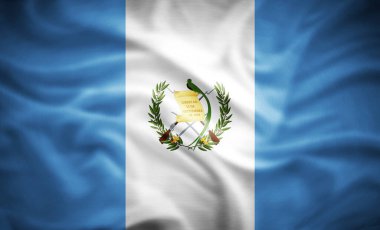realistic flag of Guatemala, 3d illustration clipart