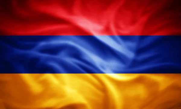 Bandiera Realistica Dell Armenia Illustrazione — Foto Stock