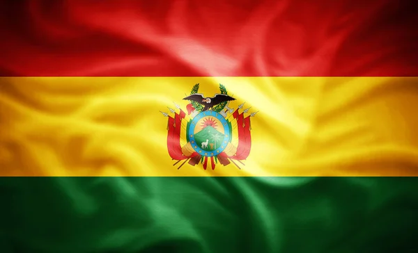 Realistic Flag Bolivia Illustration — Stock Photo, Image