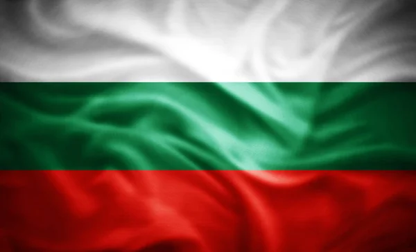 Bulgaristan Gerçekçi Bayrağı Illüstrasyon — Stok fotoğraf