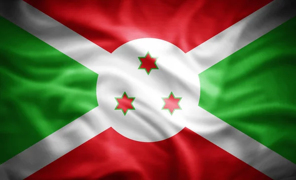 Realistische Vlag Van Burundi Illustratie — Stockfoto