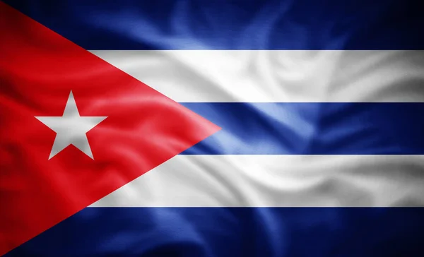 Bandeira Realista Cuba Ilustração — Fotografia de Stock