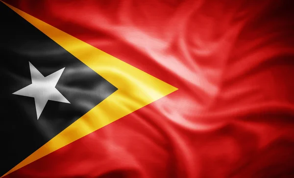 Bandeira Realista Timor Leste Ilustração — Fotografia de Stock