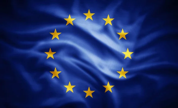 Realistisk Flagga För Europa Illustration — Stockfoto